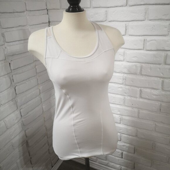 Lole Ladies Size Medium Cream Racer Back Fitted Athletic Top - Picture 1 of 11